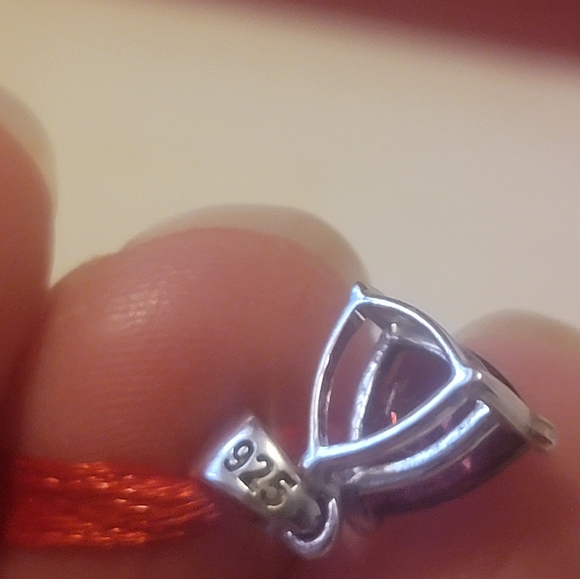 Tory Burch Leather Wristlet + Angara sterling silver and garnet pendant - Picture 16 of 16